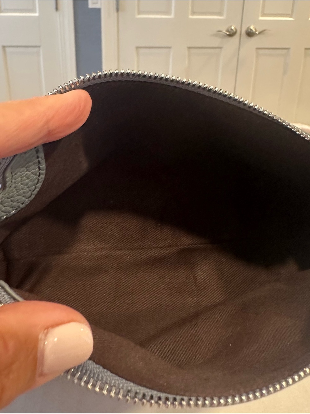 NEW Parker & Hyde steel grey Pebbled Leather Designer inspired Satchel/handbag - Picture 11 of 16